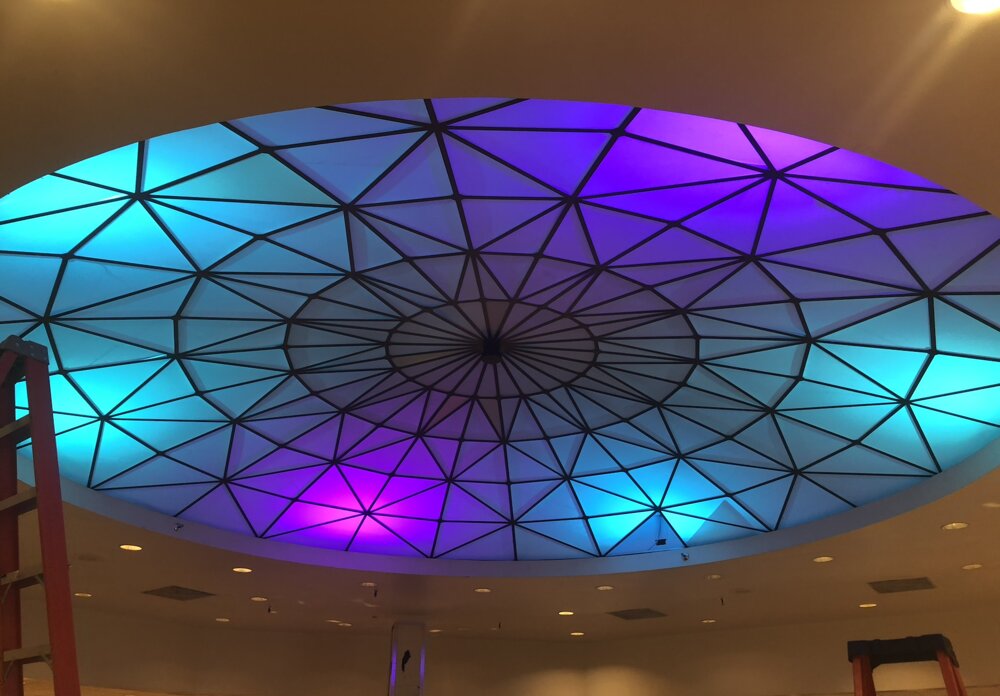 Color-changing LED dome ceiling by LiveWire
